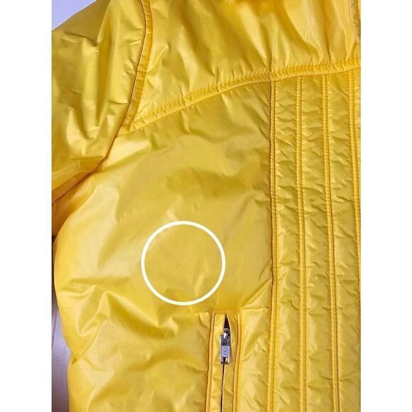 Tommy Hilfiger  Girl Yellow Vintage Puffer Jacket  Large Jrs. - Picture 7 of 8